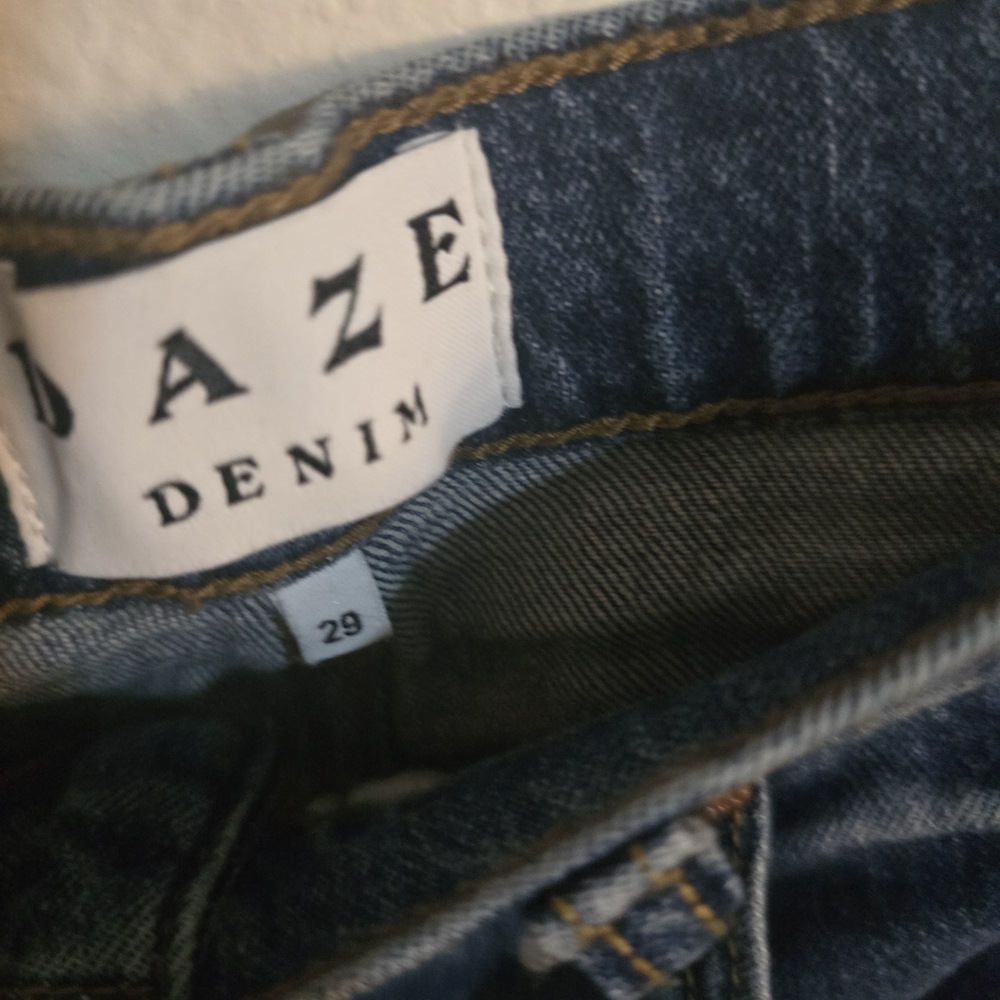Daze Denim Wide Leg Baggy Jeans in Washed Blue - Picture 7 of 10